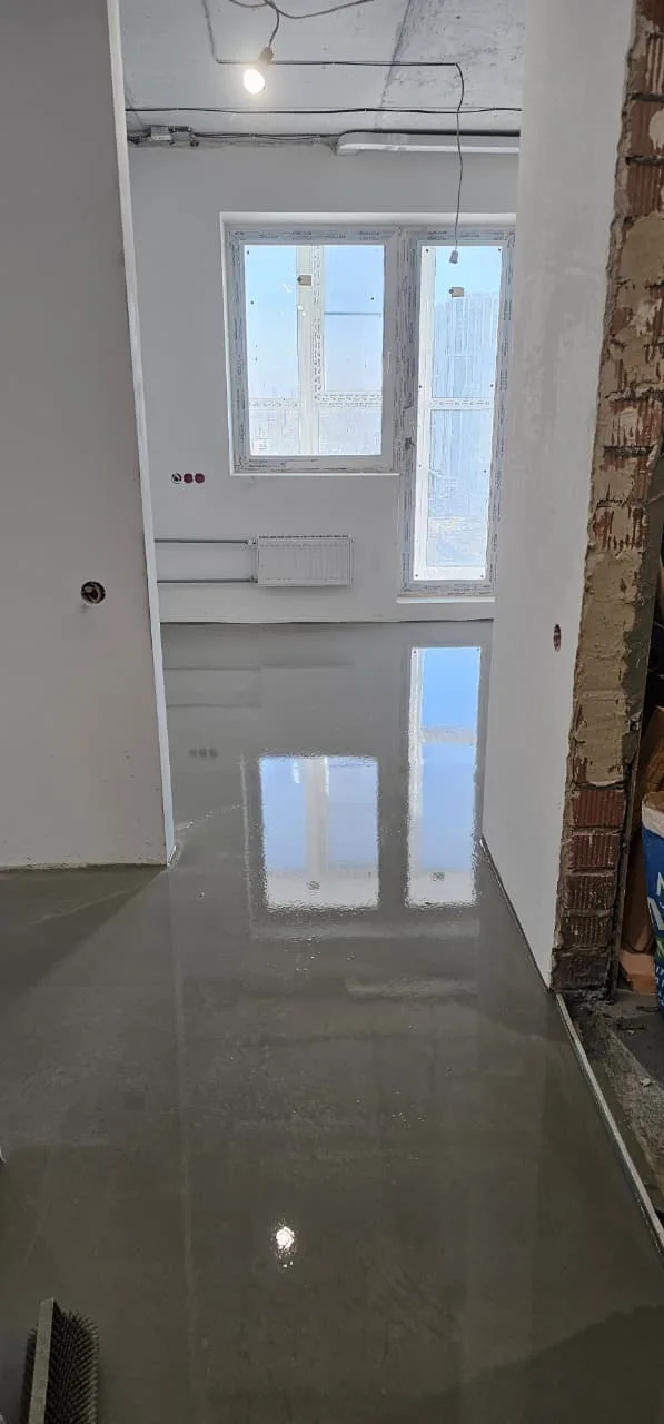 Финишное основание под замковый кварц-винил на объекте заказчика